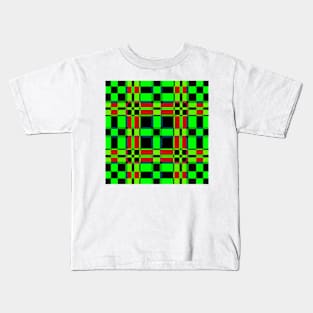 Lime Cross Lines Kids T-Shirt